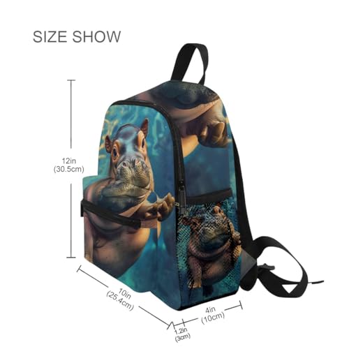 Kids Backpack for Boys Girls Toddler Bags Children Preschool Hippo Kindergarten Small 3-8 Years Old Chest Strap4