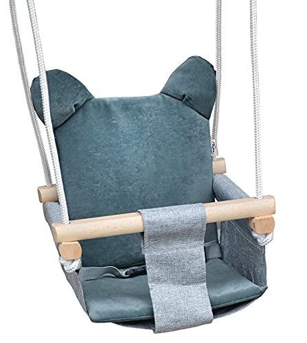 Dondolo in legno per bambini, altalena in legno