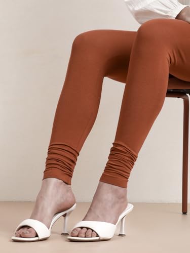 Image of TWIN BIRDS Tailored Cut and Classic Fit Super Stretchable Elastane Fabric Churidar Leggings for Women