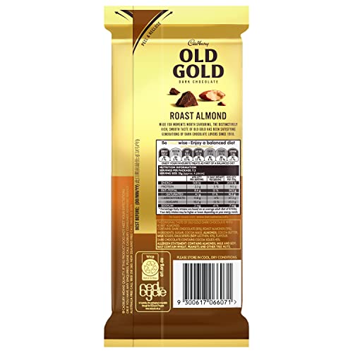 Cadbury Old Gold Roast Almond 180g, gecombineerd knapperige hele geroosterde amandelen met verrukkelijke Old Gold pure chocolade, pak van 14 - Image 3