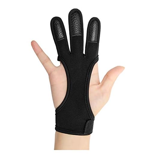 Coolrunner Archery Glove - Three Finger Leather Archery Protective Shooting Gloves for Kids, Protective Gear Accessories (M)