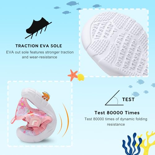 Image of JOINFREE Toddler Boys Girls Water Shoes Breathable Qucik Dry Sport Beach Sandals Lightweight Barefoot Flexible