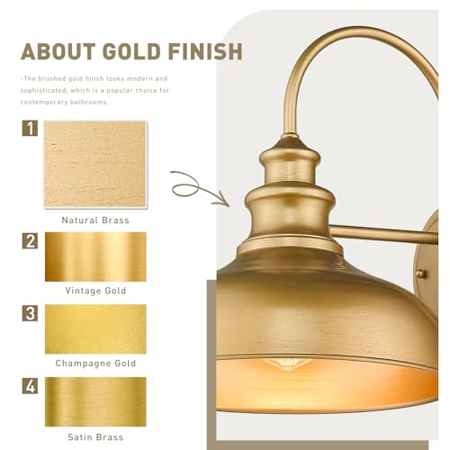 Image of zeyu Modern Barn Lighting, 11 inches Barn Light Fixture Indoor in Hand-Painted Gold Finish, 02A390 AG