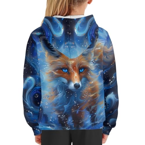 Image of GLUDEAR Teen Boys Girls Novelty Animal Galaxy Hoodies Sweatshirts Pullover