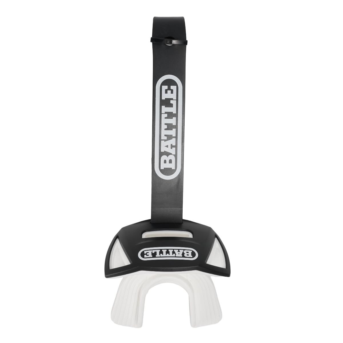 Battle Speed Air - Protector bucal con correa gruesa intercambiable, fútbol, sin BPA, compuesto avanzado, para jóvenes y adultos (negro)