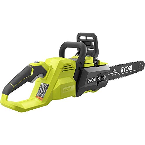 Ryobi 14 in. 40-Volt Baretool Brushless Lithium-Ion Cordless Chainsaw, 2019 Model RY40530, Li-Ion 40V, (Battery and Charger Not Included) (Renewed)