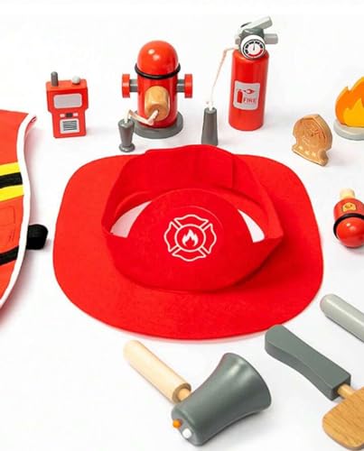 Image of Fire Fighter Kids Toy Set, Pretend Play Fire Fighter Play Set, Imaginative Roleplay For Boys And Girls, Ideal Gift For Creative Playtime Adventures (Fire Fighter)