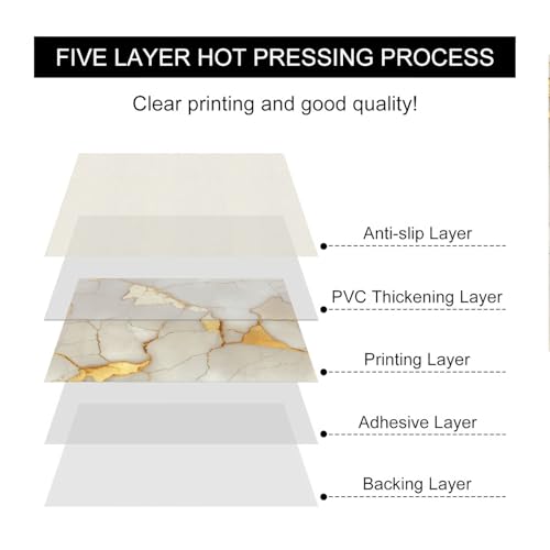 HOMETITUTE 10PCS 12x12 Inch Kintsugi Style Marble Crack Peel and Stick Floor Tiles Removable Self Adhesive Vinyl Flooring Stickers for Entryway Bedroom Accent Decor