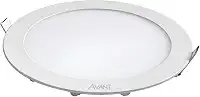 Painel Plafon LED 12W de Embutir Redondo 17cm, Bivolt, 6500k branco Frio, Avant