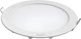 Painel Plafon LED 12W de Embutir Redondo 17cm, Bivolt, 6500k branco Frio, Avant