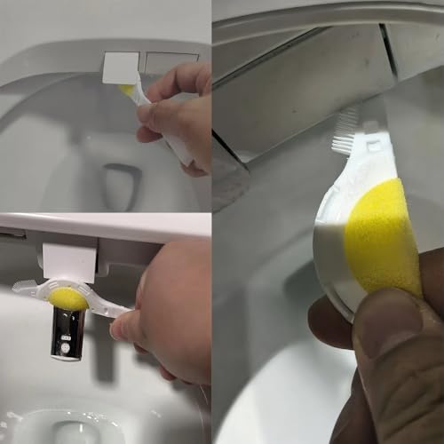 Image of 6 Pack Bidet Sprayer Cleaning Brush with Sponge Scrubber Bristles Smart Toilet Spraying Nozzle Brushes for Bidet Attachment Smart Bidet Toilet Seat Electronic Bidets Warm Water Air Dryer Tube