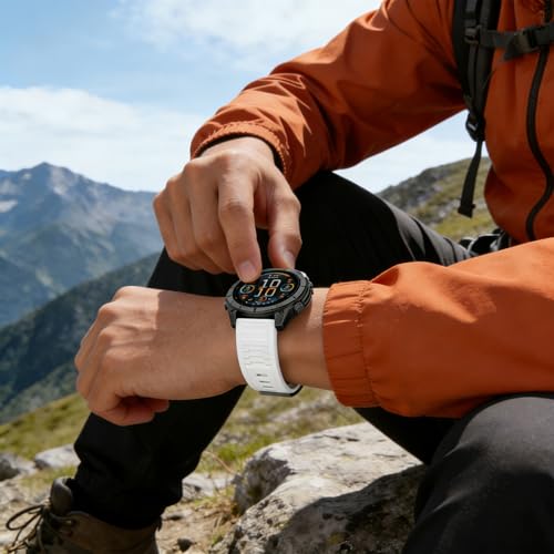 Image of 26mm Quickfit Silicone Watch Bands Compatible with Garmin Fenix 8 Pro /quatix 8 51mm /Fenix 7X /7X Pro /6X /6X Pro /5X /5X Plus /3 HR /Enduro 3 2 /Descent Mk3i 51mm /Mk2i /Tactix 8 /7 pro /epix Pro 51MM