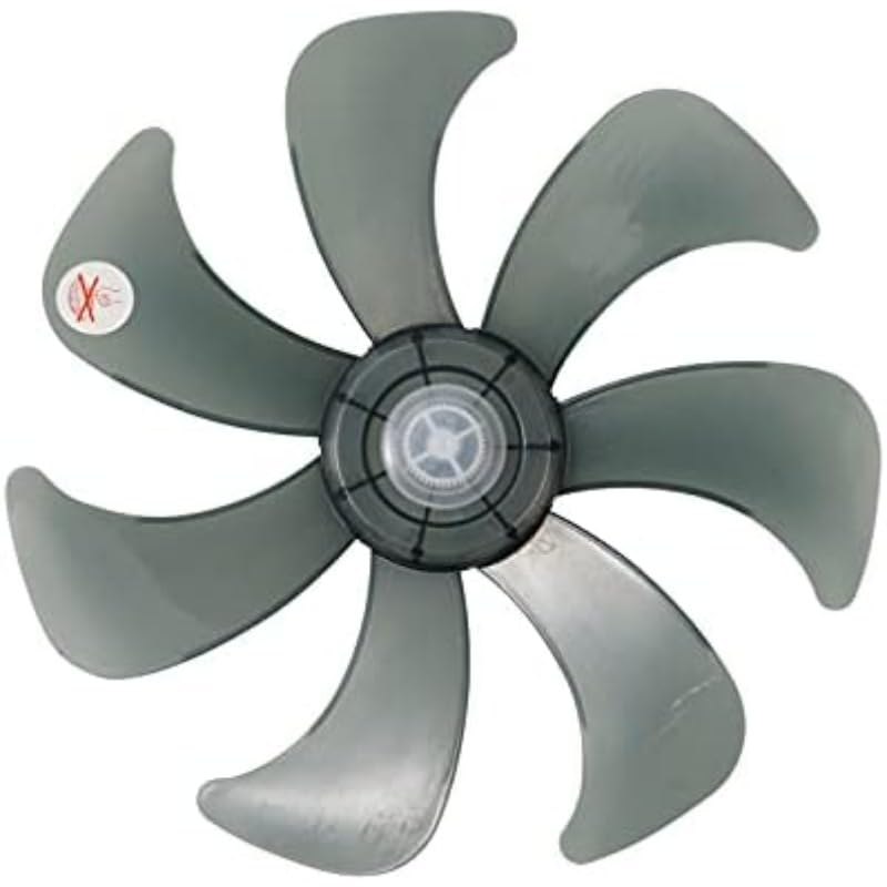 Wcaicanyin Repuesto de hoja de ventilador silenciosa de plástico de 7 hojas con cubierta de tuerca, para ventilador de pie doméstico de 16 pulgadas