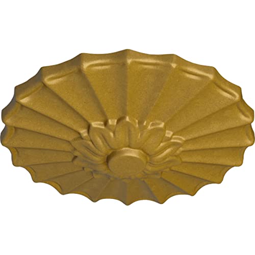 Image of Ekena Millwork CM09SHPGS 9 inch x 1-3 /8 inch Shakuras Ceiling Medallion, Pharaoh's Gold
