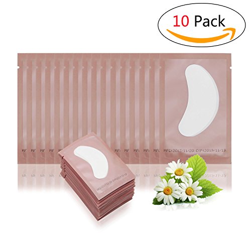 Adecco LLC 10Pair Under Eye Pads Lint Free Lash Extension Eye Gel Patches for DIY False Eyelash Extension Makeup，Eye Mask Beauty Tool