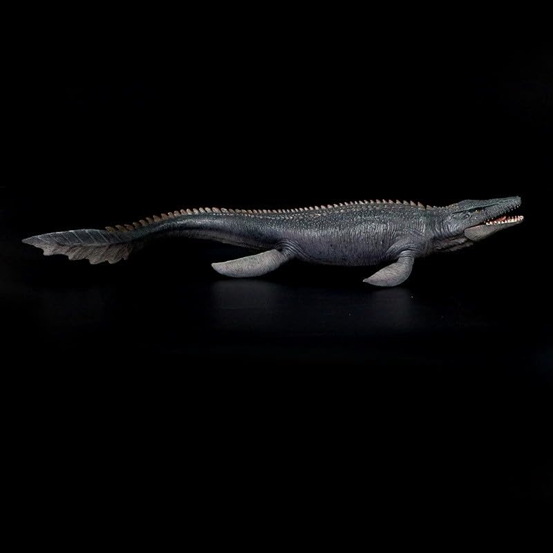 Image of SmilerSmile 11 inch Mosasaurus Figurine Plastic Sea Creature Toy for Toddlers | Solid PVC Action Figure, Simulation Sea Animals, Educational Ocean Animal Model, Non-toxic Safe Bath Toy for Kids