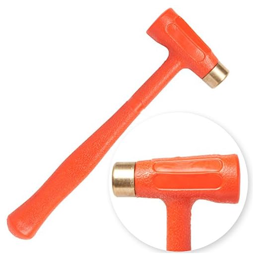 Dead Blow Hammer - 1.5lb Dual Head Brass Tip, Great for Gunsmiths, TuffMan Tools