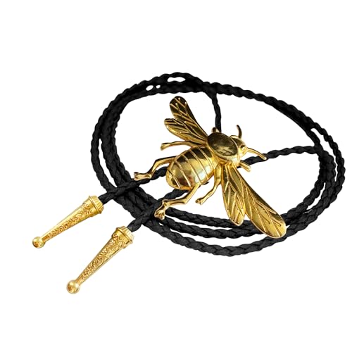 Image of Daisy Del Sol Gemstone Bolo Tie Braided Vegan Faux Leather Natural Stone Gold Handmade Necklace Adjustable Boho Western Jewelry