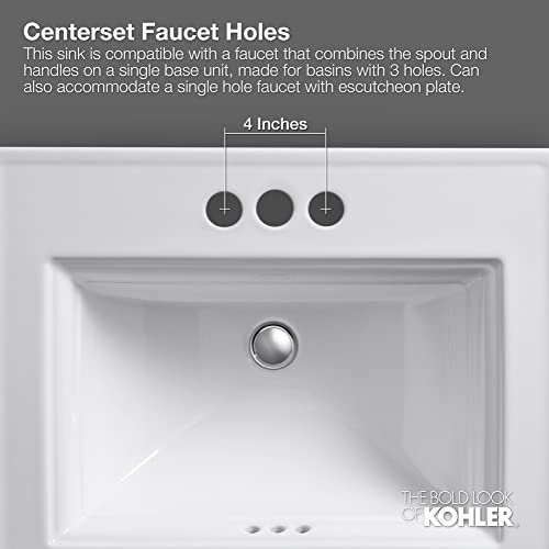Kohler 2356-4-0 Archer Utility Sinks, 22-5/8" Length X 19-7/16" Width X 7-7/8" Depth, White #TOP2
