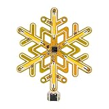 QUXVUIS DIY Elektronik Kit Unpolares Dimmen von Schneelichtern für Weihnachtsdekorationen Elektronisches Kit zum Zusammenbauen von ABS Camping, ohne Schale
