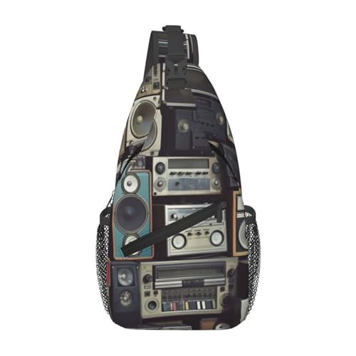 Mochila cruzada de pecho para hombre y mujer, estilo vintage miniatura 1