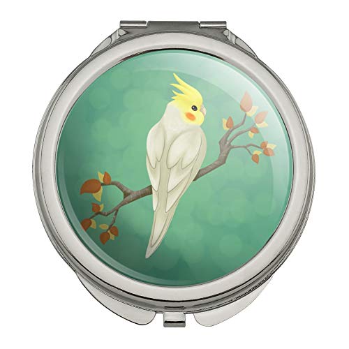Charming Cockatiel Yellow Crest Compact Travel Purse Handbag Makeup Mirror