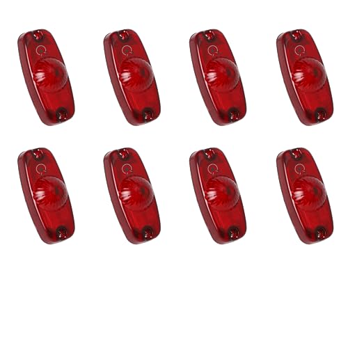Marqueur de surface LED rouge 12V lot de 8 feux de gabarit pour camion