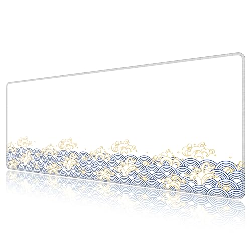 Tapis de souris large 120x50 XXL LL-COEUR tapis de bureau clavier antidérapant XXXL