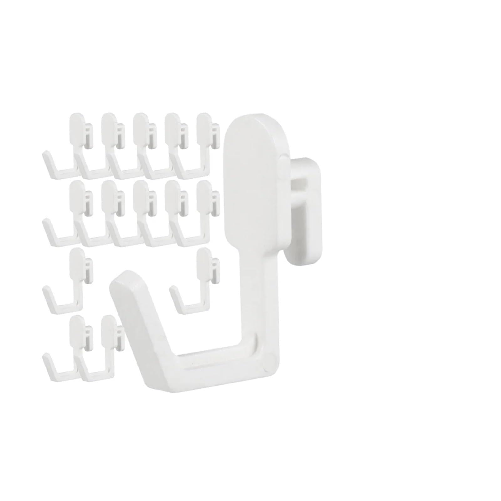 Dsfvervd White Coat Hook 24 Pcs Peg Board Hook Accessories Rack Pegboard J Shape Hooks For Pegboards Organizer(White)