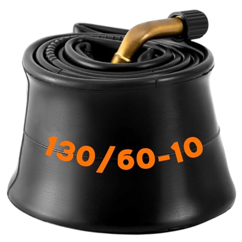 130/60-10 Tube with Bent Valve for Scooter 130 60 10 Inner Tube Thickened Design, Butyl Rubber