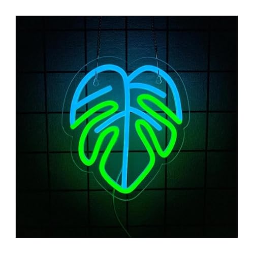 Lampe au néon LED en forme de feuille pour décoration de fête et maison