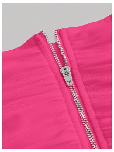 Image of Floerns Women's Off Shoulder Short Sleeve Asymmetrical Hem Ruched Corset Crop Top