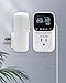 ZILLSEA Digital Temperature Controller, Heating & Cooling Thermostat Plug Outlet, –40°F~210°F, 15A 1800W, LCD Display, Temperature Controlled Outlet for Home, Greenhouse, Chicken Coop, Reptile