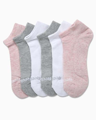 Image of Reebok Womens No Show Socks Moisture Wicking Cushioned Low Cut Socks 6 Pack
