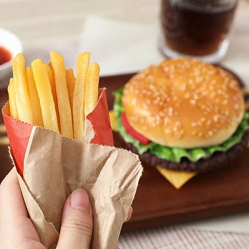 Joeabor Artificial Hamburger & 12 Artificial French Fries Realistic Fake Food for Display Faux Burger for Decoration Fake Food Props by Joeabor - Used condition - Image 8