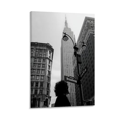 RYTRHNCV Lienzo estético de Nueva York para decoración del hogar, dormitorio, sala de estar, 60 x 90 cm, estilo marco