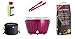 Produktbild LotusGrill S Small Kompakt Starter-Set Pflaumenlila der raucharme Holzkohlegrill mit 2,5 kg Buchenholzkohle, 200 ml Brennpaste, 1x Zange (Farbe nach Vorrat), 1x Tasche. Stromversorgung USB-Powerbank