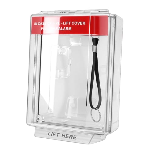 FTVOGUE Tapa para Pulsador de Alarma contra Incendios, Protección Impermeable y Resistente Al Calor IP67 con Diseño de Cierre a Presión, para el Hogar, la Oficina y Exteriores.