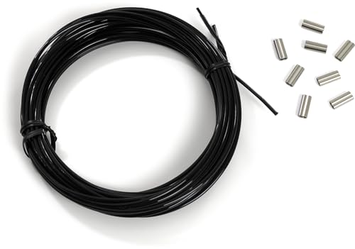 Multifilament Cressi Ø 2.0 mm 400 LB nylon noir avec sleeves pour harpon de chasse sous-marine