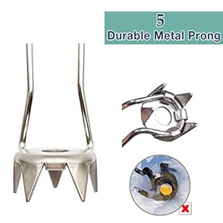 BRMDT Cane Ice Tip Attachment, Outdoor Non-Slip in Winter Durable Metal 5-Prong Tip, Improve Balance for Adult Outdoor Walking, Walking Sticks Tools (2 Pack)