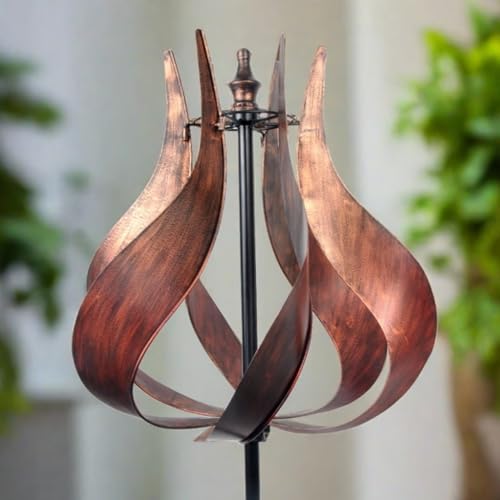 Teamson Home 3016387 Tulip Kinetic Metal Weather Resistant 360 Degrees Swivel Windmill Wind Spinner thumb #7