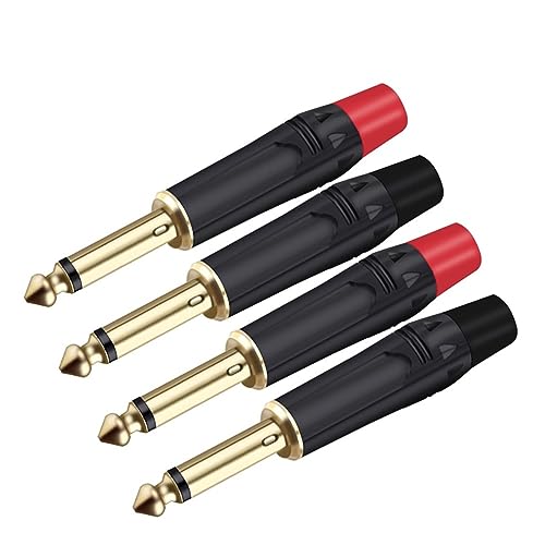 Conector de cable de 6,35 mm macho tipo jack mono de un cuarto de pulgada de 2 polos 3