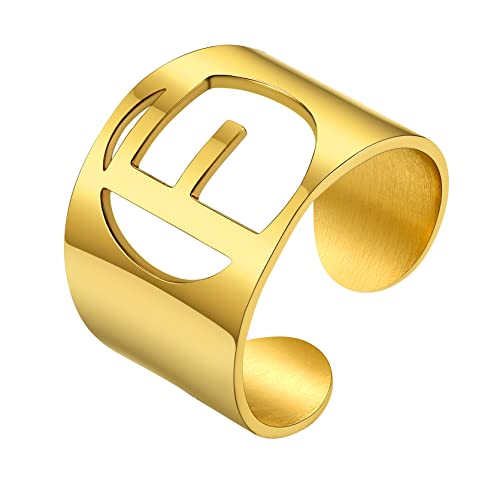 Bague doree personnalisee KeyStyle anneau reglable sans souci taille