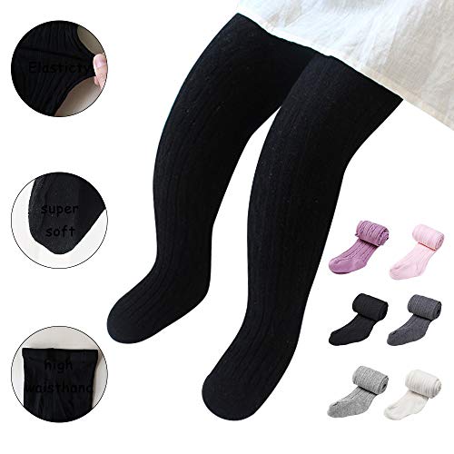 Image of Baby Toddler Girls Tights Seamless Cable Knit Cotton Leggings Pants Stockings for Infant Baby Girl