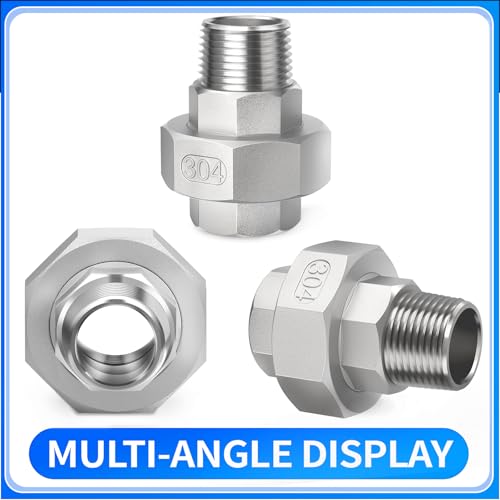 Image of ChillWaves 304 Stainless steel Cast Pipe Fitting, Union，2 inch NPT Male x 2 inch NPT Female，Thread Adapter(1-PACK)