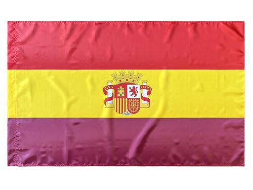 Durabol Bandera Republica Española con Escudo 150 x 90 cm Satén