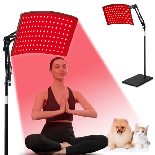Image of Viconor Red Light Therapy for Face and Body, Red Infrared Light Therapy Lamp with Stand Led 660nm & 850nm Infrared Light Device for Body
