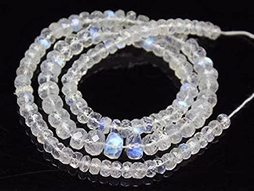 Pierre de lune arc en ciel perles pour réparer et personnaliser vos colliers ternes