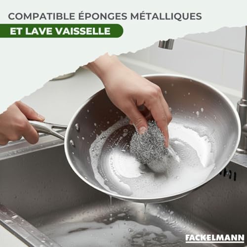 Poêle de cuisson inox Fackelmann anti-rayures durable garantie 5 ans tous feux induction - 7