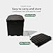 Portable Toilet for Camping,Folding Toilet with Lid,Foldable Car Travel Toilet Portable with Carry Bag for Camping,Car,Travel, Outdoor,Hiking,Backpack,Trips,Tent,Boat,Beach,Traffic Jam,Home (Black)